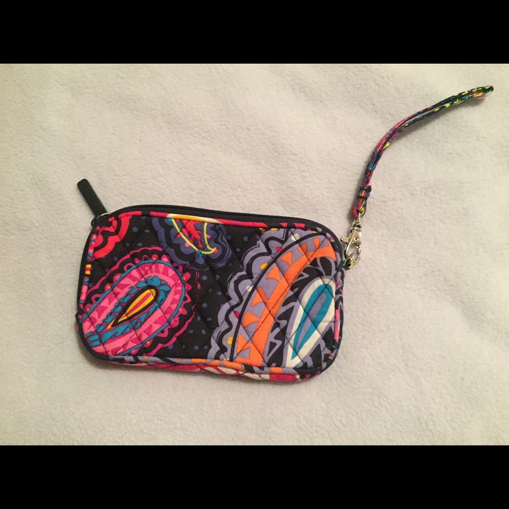 Vera Bradley Midnight Paisley Wristlet
